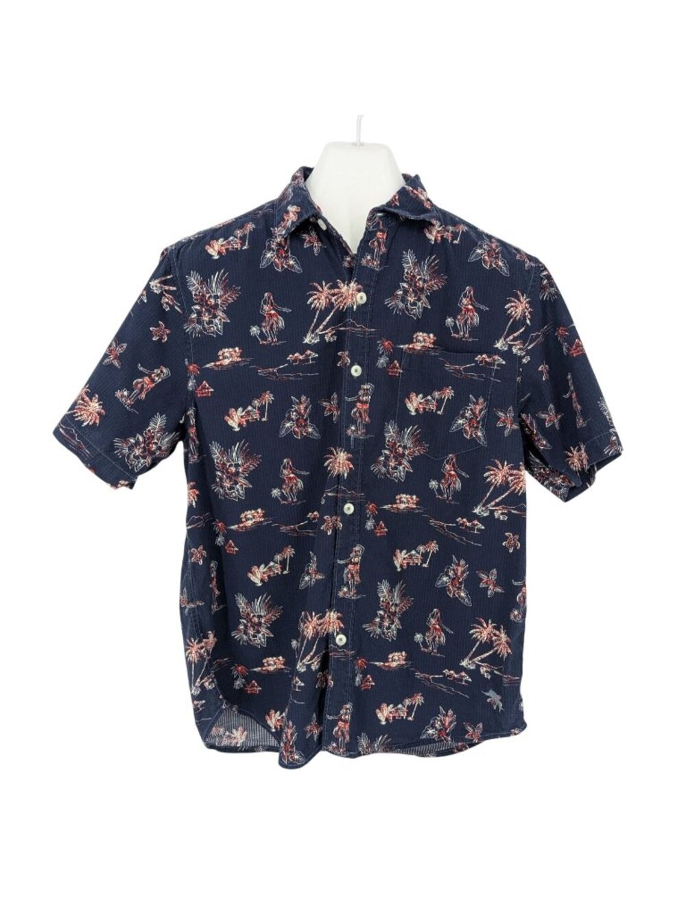 Tommy‎ Bahama Hawaiian Hula Button Up Shirt Tropical Island Resort Aloha Medium